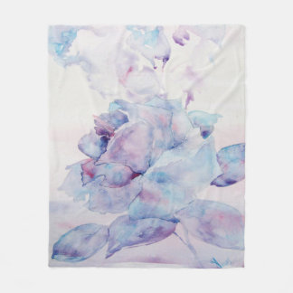 Snö steg. Blomma Fleecefilt