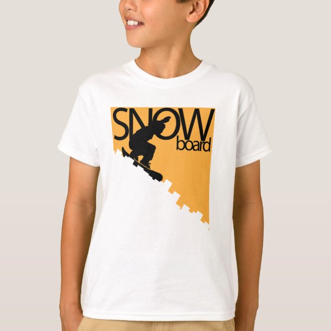 snö stiger ombord t shirt (Framsida)