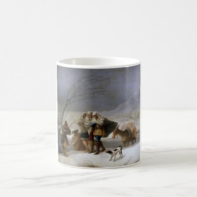 Snö Storm i Winter Kaffemugg (Center)