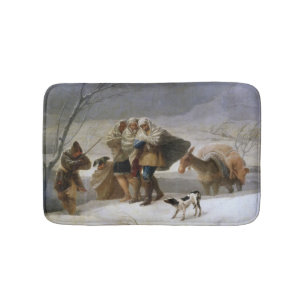 Snö Storm in Winter (av Francisco Goya) Badrumsmatta
