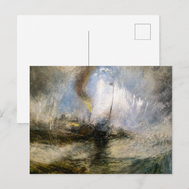 Snö Storm | JMW Turner | Vykort (Fram/baksida)