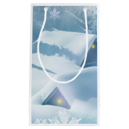 Snö störtade tak i en skog