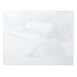 Snö störtade tak i en skog anteckningsblock