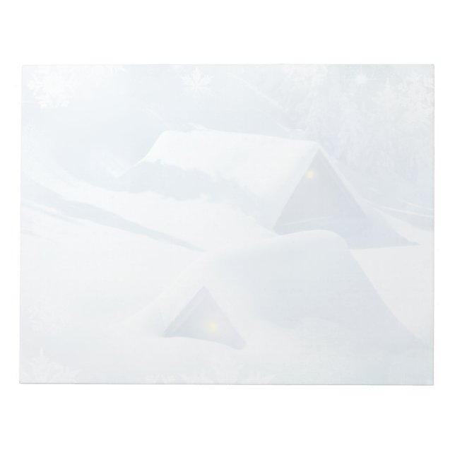 Snö störtade tak i en skog anteckningsblock (Framsida)