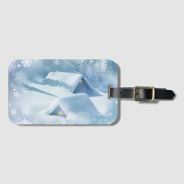 Snö störtade tak i en skog bagagebricka