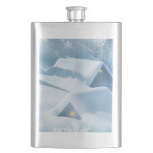 Snö störtade tak i en skog