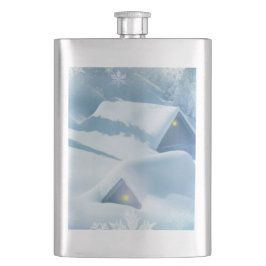 Snö störtade tak i en skog fickplunta