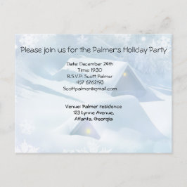 Snö störtade tak i en skog inbjudan vykort