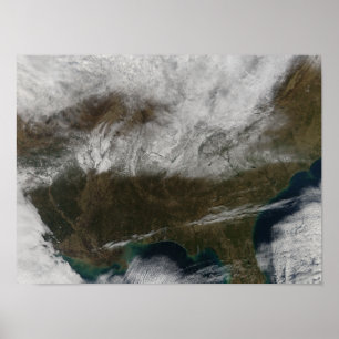 Snö sträcker sig från nordöstra Texas Poster