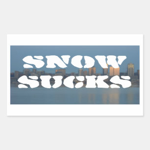 Snö suger rektangulärt klistermärke