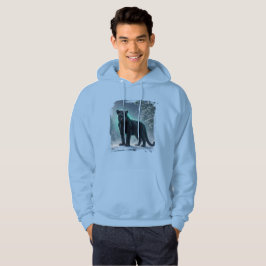 Snö Svart Panter • Drömmig Vinter Skog Glöd Hoodie