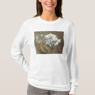 Snö täcker rocky mountains i enigt påstår t shirt