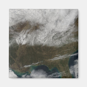 Snö täcker sträckning från nordöstra Texas Magnet