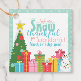 Snö tacksamma lärare Tack Gåvor Etiketter