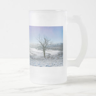 Snö täckt av Ozark Backe Frosted Glass Beer Mugg