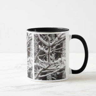 Snö-täckt Grenar Mugg