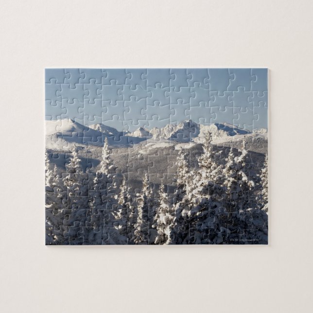 Snö-täckt landskap 2 pussel (Horisontell)