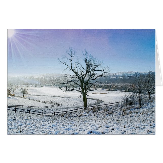 Snö täckt Ozark Backe OBS Kort (Framsidan Horizontal)