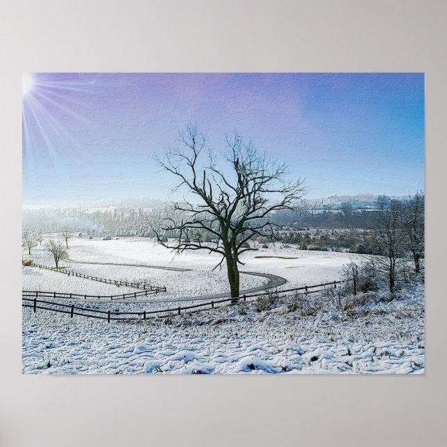 Snö täckt Ozark Backe Poster (Framsidan)