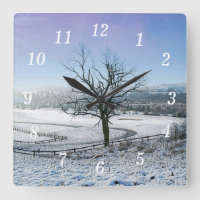Snö täckt Ozark Backe Wall Clock