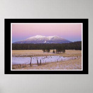 Snö-täckt San Francisco Peaks Arizona Sunset Poster