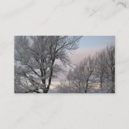 Snö täckte grenar visitkort