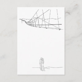 Snö täckte skidbackar som lyfter par i Kärlek Tilläggskort