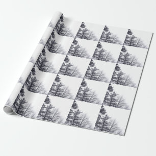 Snö-täckte träd: Lodrät Presentpapper
