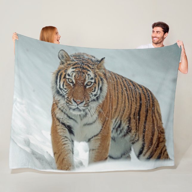 SNÖ TIGER FLEECEFILT (På plats)