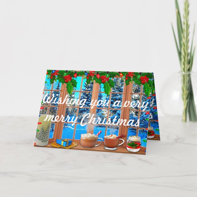 Snö till julkort helgkort (Framsida)