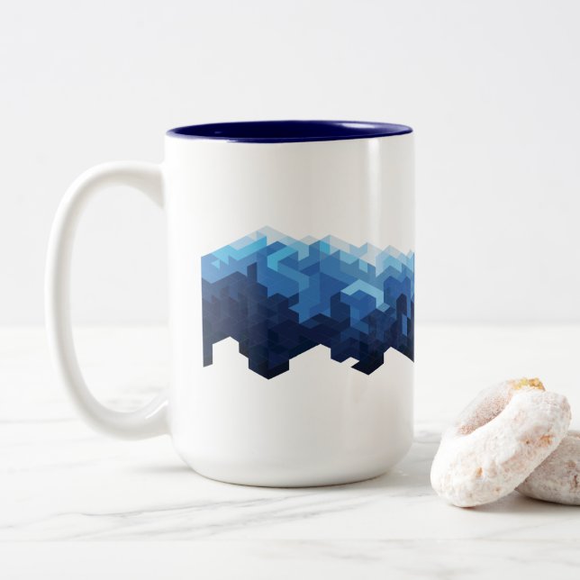 Snö Två-Tonad Mugg (Med munk)