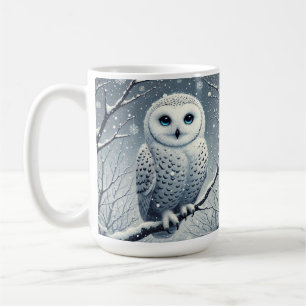 Snö Uggla utförd på Snowy Gren Kaffemugg