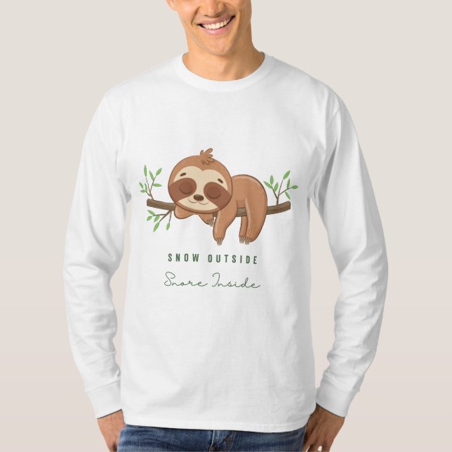 snö utanför nosen inuti t shirt (Framsida)