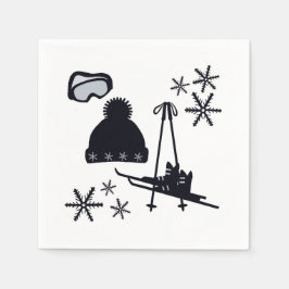 Snö utformar olika artiklar pappersservett