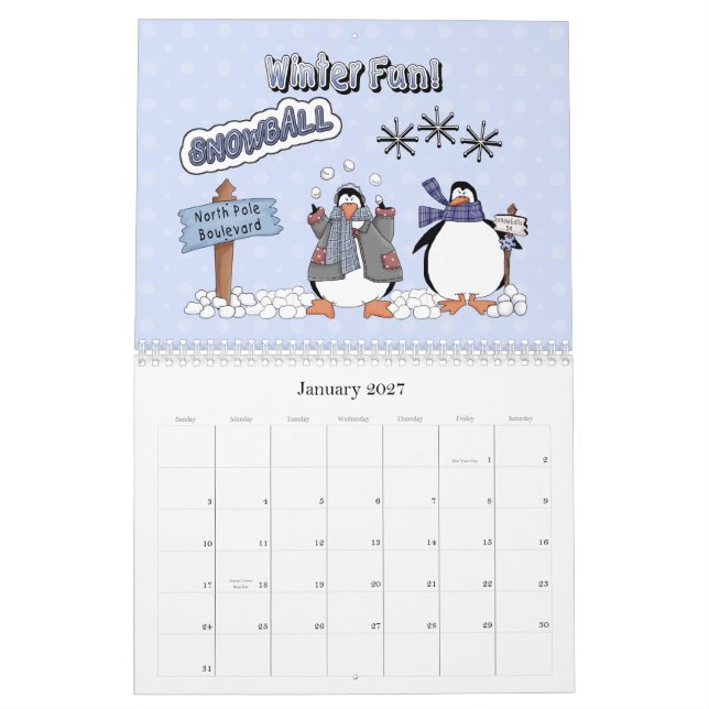 Snö Vänner 2011 Kalender (Jan 2027)