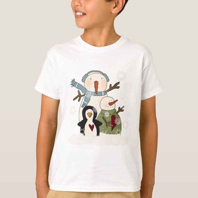 Snö Vänner Helgdag T-shirts och gåvor (Framsida)