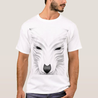 Snö - Varg konst i vit T Shirt