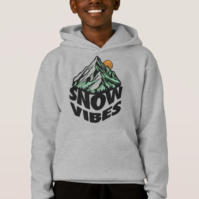 Snö Vibes Hoodie T Shirt (Framsida)