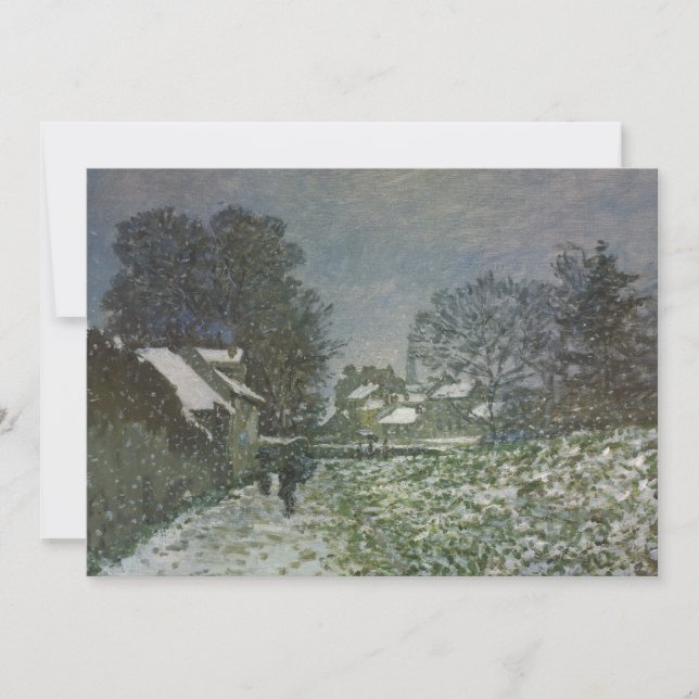 Snö vid Argenteuil av Claude Monet (Framsida)