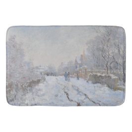 Snö vid Argenteuil (av Claude Monet) Badrumsmatta