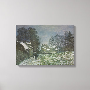 Snö vid Argenteuil av Claude Monet Canvastryck
