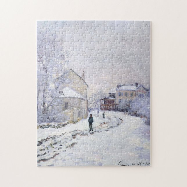 Snö vid Argenteuil Monet Fine Art Pussel (Vertikal)