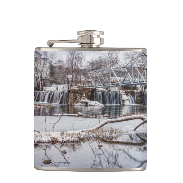 Snö vid Finley Dam Fickplunta (Framsidan)