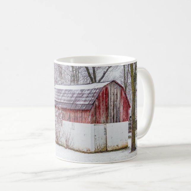 Snö vid Röda Barn Kaffemugg (Framsida höger)