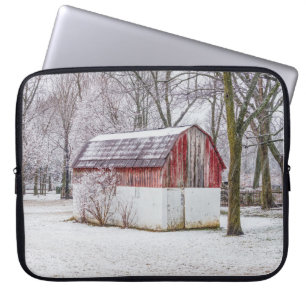 Snö vid Röda Barn Laptop Fodral