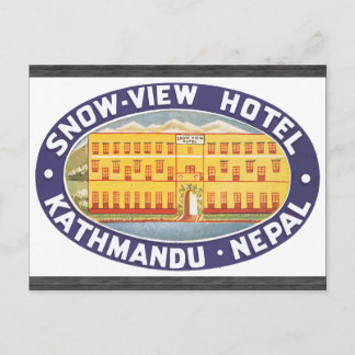 Snö-View Hotel Kathmandu Nepal, Vintage Vykort