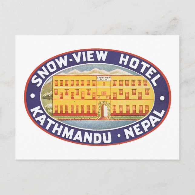 Snö View Hotel Kathmandu Nepal Vykort (Framsida)