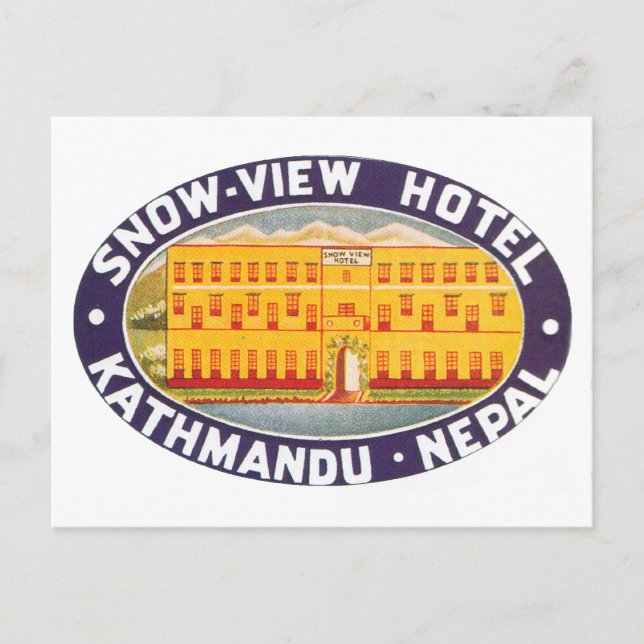 Snö View Hotel Kathmandu Nepal Vykort (Framsida)