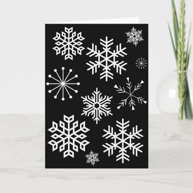 Snö Vinter Önskningar Jul Kort (Framsida)