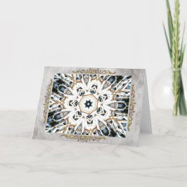 Snö Webben med Guld Tack Kort